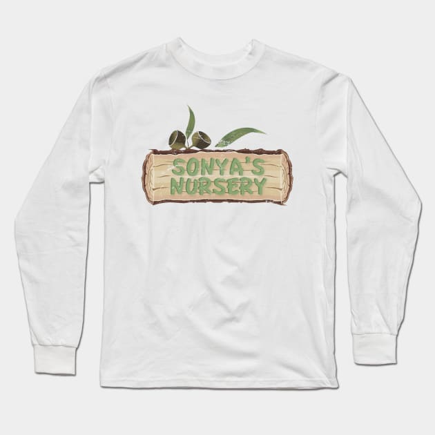 Neighbours Sonya's Nursery Logo Distressed Long Sleeve T-Shirt by HDC Designs